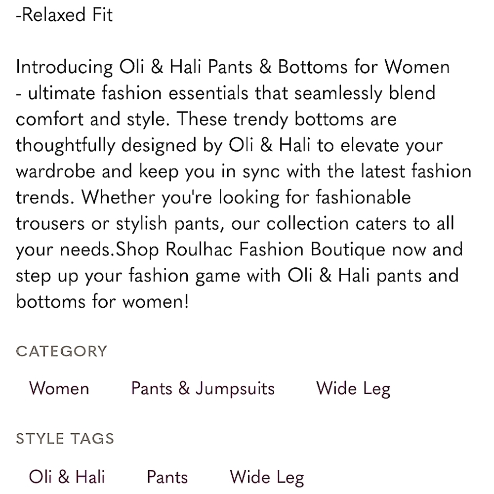 Oli & Hali: Washed Wide Leg Parachute Pants, Black Size Medium Reserved - Picture 5 of 5